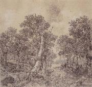 Wooded Landscape with River Thomas